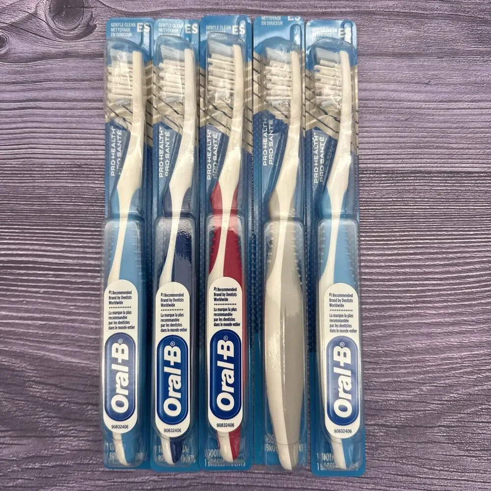 5 Oral-B Pro-Health ES Gentle Clean Soft Adult Manual Toothbrushes